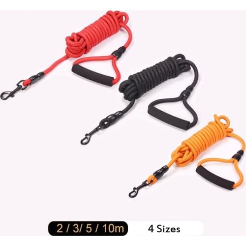 2M/3M/5M/10M Long Nylon Dog Leash Dogs Lead Pet Mountaineering Rope Outdoor Walking Training Leashes for Dogs Belt Safety Rope