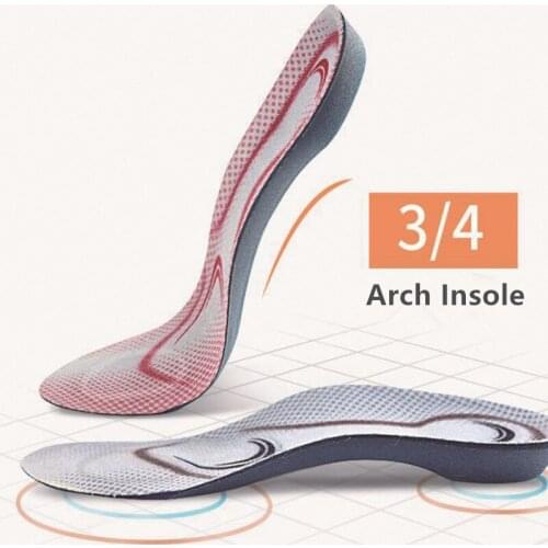 1 Pair3/4 Arch Support Insert Flat Foot Orthopedic Insole Plantar Fascia Correction Mens And Womens Arch Support Insoles