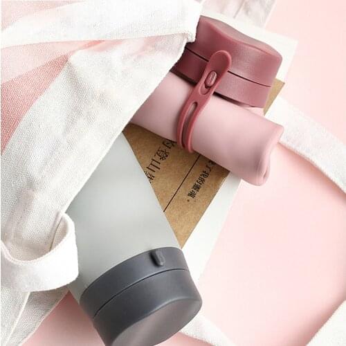Portable sports bottle portable creative silicone folding cup outdoor travel cup wholesale cute water bottle gift camping