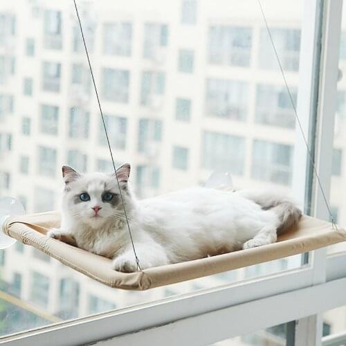 Cute Pet Hanging Beds Comfortable Cat Bearing 20kg Cat Sunny Window Seat Mount Pet Cat Hammock Pet Bed Shelf Seat Beds