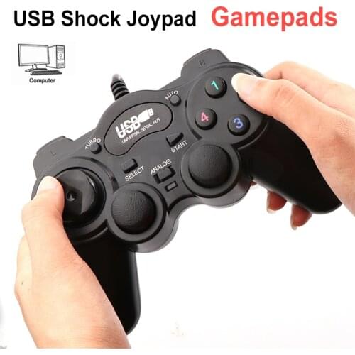 Wired Shock Joystick Game Controller USB 2.0 Joypad Gamepad For PC Laptop Computer Win7/8/10/XP/Vista Wired Game pad Joystick