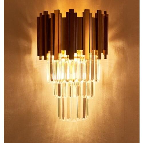 Luxury Wall Lamp Simple Living Room Lamp Bedside Wall Lamp Simple Personality Modern Wall Lamp Crystal Lighting