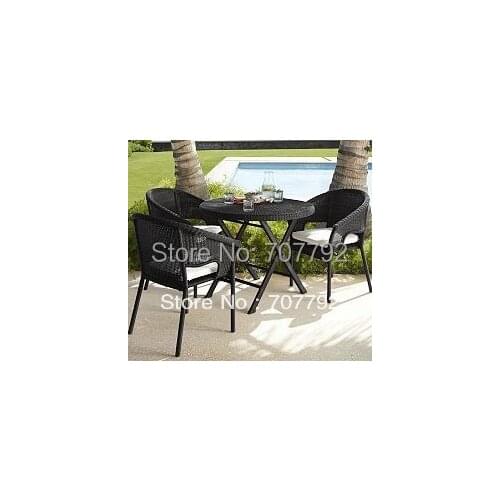 Modern balconies wicker rattan furniture rattan chair and table