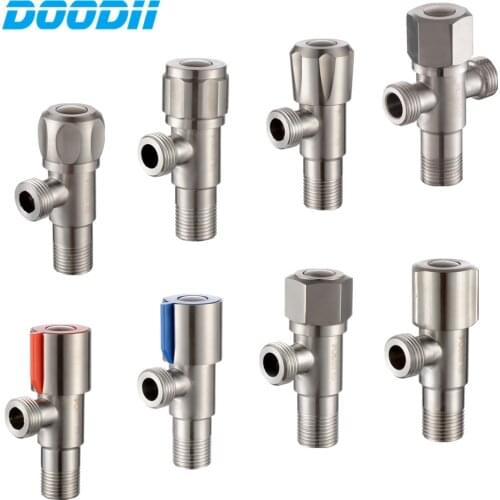 Home Stainless steel Triangle Valve Water Control Valve Bathroom Tap Water Valve 1/2*1/2 SUS 304 Angle valves for Toilet Sink
