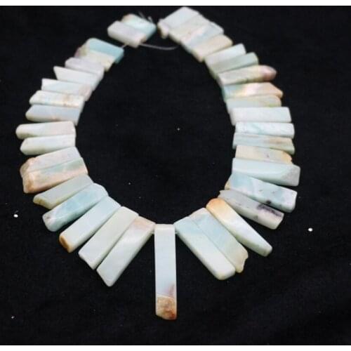 High Quality Green Gems Stone Necklace Point Pendant Beads, Top Drilled Women Fashion Jewelry Spike DIY Making Finding Gems