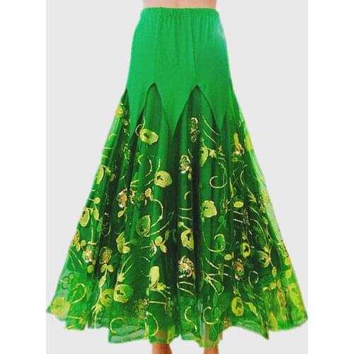 New ballroom skirt long ballroom dance skirts for women waltz standard ballroom skirts women Custom size