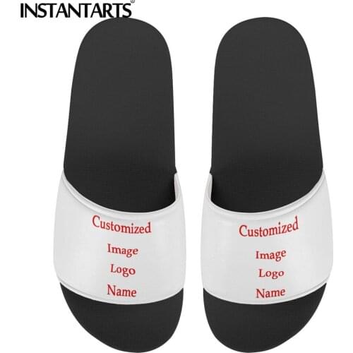 INSTANTARTS Women Summer Slippers Customized Beach Slippers Flats Sandals Women Shoes Casual Home Flip Flops Zapatillas de Mujer