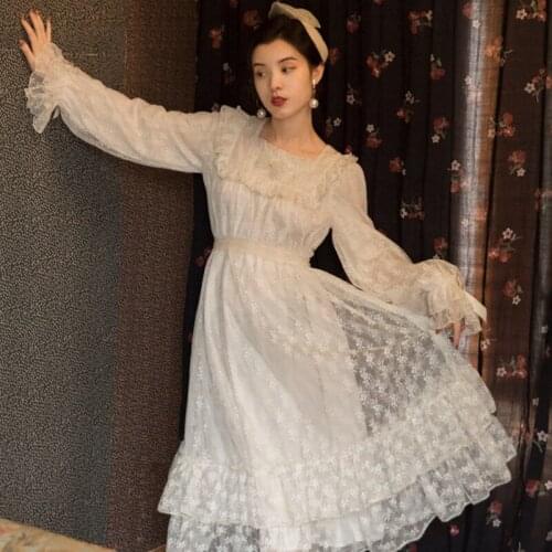 2020 new fashion womens clothing Square Collar Vintage dress for women dress