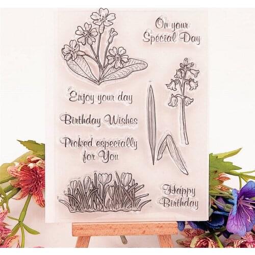 10.5x14.5cm Hot bell flowers Transparent Clear Stamps / Silicone Seals Roller Stamp DIY scrapbooking photo album/Card Making