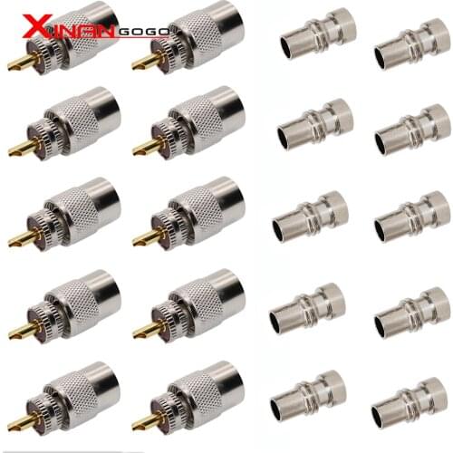 10 Pcs UHF PL-259 Male Solder RF Connector Plugs For RG8X Coaxial Coax Cable