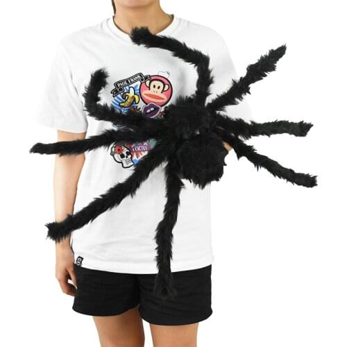 30/50/75cm Black Plush Big Spider Halloween Decoration Props Horror House Haunted Scene Layout Props Halloween Party Supplies