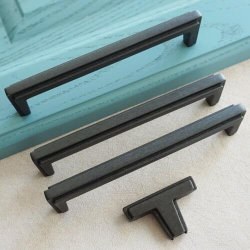 5" Ancient Iron Black Metal Handles Drawer Knobs Door Pull Handle Cabinet Wardrobe Handle Furnitur Hardware Decoration