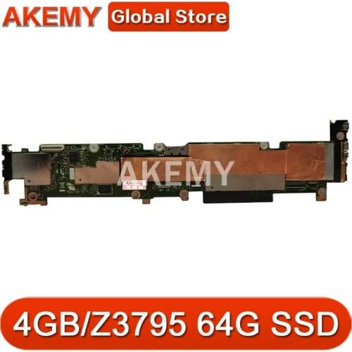 Akemy New! T100CHIN Laptop motherboard for ASUS T100CHIN T100CHI T100CH Test original mainboard GMA HD 4G RAM /Z3795 64G SSD