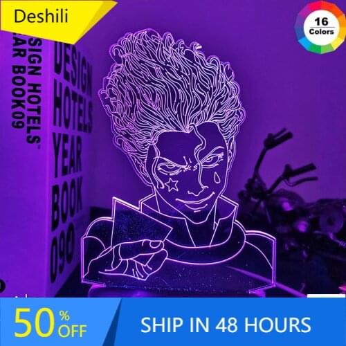 Anime 3d Lamp Hunter X Hunter Hisoka for Bedroom Decor Nightlight Room Table Lamp Birthday Gift Led Night Light Manga Gadget