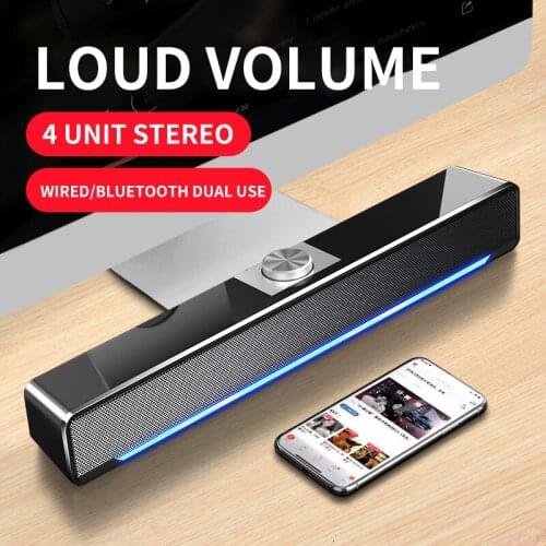 Computer Audio Desktop Both Wireless Wired Home Speakers Long Usb Subwoofer Loudspeaker External Surround Soundbar