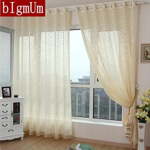 BIgmUm New Arrival Rustic Luxury Tulle Without Fringe/Sheer Curtains Tulle /Organza/Voile for Balcony Living Room Window Pink