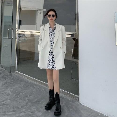 Net red ins Blazer coat womens autumn 2020 new thin loose medium length suit top
