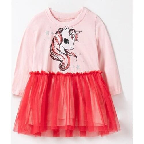 Infant Kids Princess Dress Summer Casual Baby Girl Clothes Bebe Girls Dresses Brand 100% Combed Cotton Unicorn Children Clothing