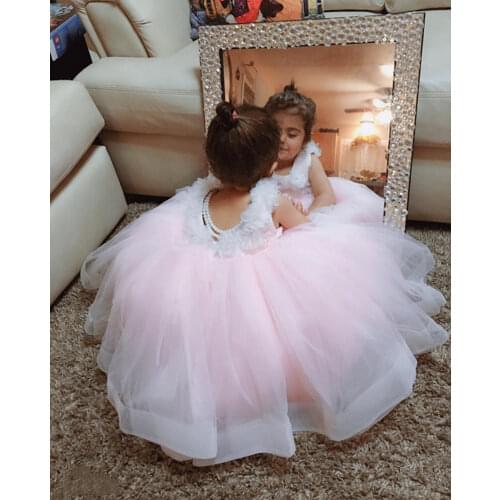 Infant Birthday Party Dress for Girls Princess Flower Girl Dress Kid Clothing Ball Gowns Vestidos