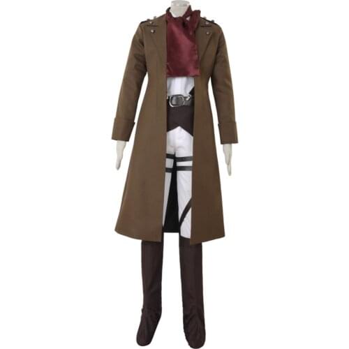 Mikasa Ackerman Cosplay Attack on Titan Mikasa Survey Corps Cosplay Costume Long Coat Custom Made