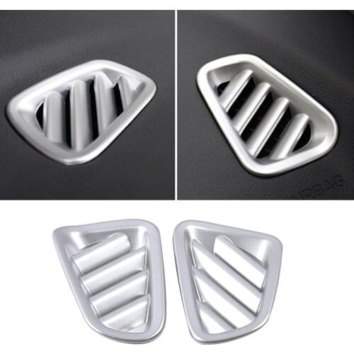 For Hyundai Tucson 2019 2020 Dashboard Air Conditioner AC Outlet Vent Frame Cover Trim Silver ABS Sticker