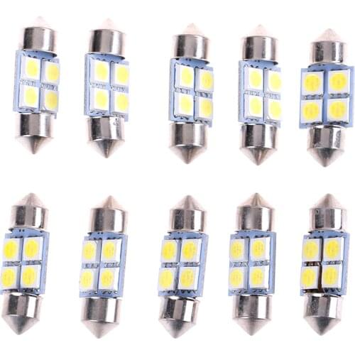 Double tip 31 5050 4SMD 36 39mm LED Reading lights decode license plate lights compartment lights Mini Lights