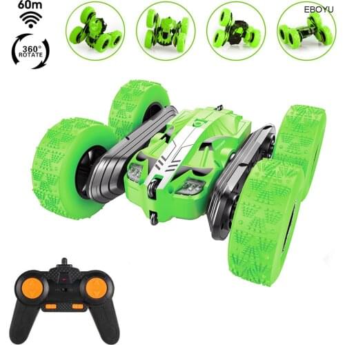 EBOYU C014 RC Stunt Car for Kids & Adults 4WD Off Road Car 2.4Ghz Remote Control Vehicle Double Sided RC Car RTR Kids Gift Toy