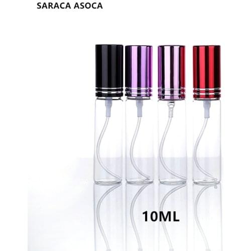 10ml Transparent Glass Spray Bottle Sample Mini Perfume Atomizer Bottles 100PCS/LOT