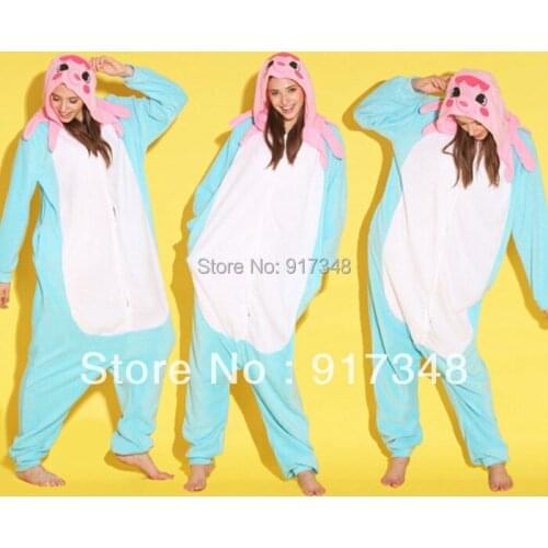 Cartoon Animal Octopus Unisex Adult Flannel Onesies Pajamas Jumpsuit Hoodies Sleepwear For Adults for Halloween