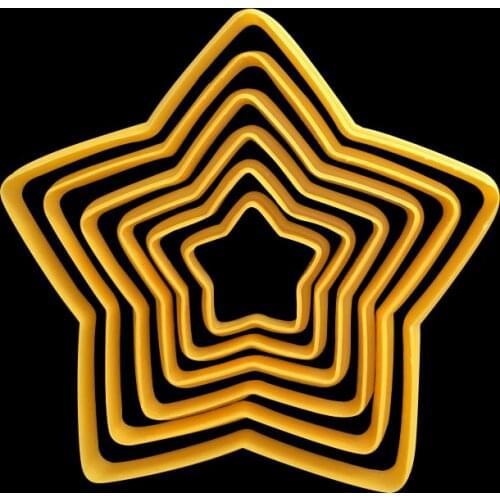 Cake mold 6 sets of five-pointed star cookie mold flower cutting mold cookie mold