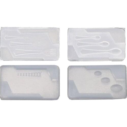 UV Resin Mold Mini Size Knife Spoon Fork Hollow Quicksand Mold Jewelry Tools 62KE