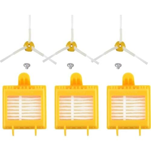 Hepa Filters Bristle Brush Flexible Beater Brush Side Brushes Kits for iRobot Roomba 700 Series 760 770 780 790 Accessory