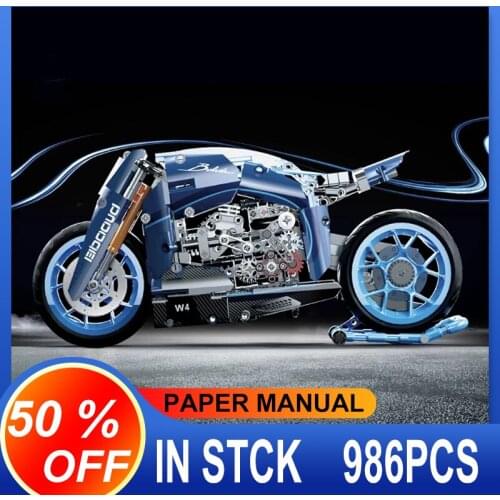 New MOC Famous Motorcycle Model Building Blocks Education Diy Assembly Bricks Set Toys Brithday Gifts for Children