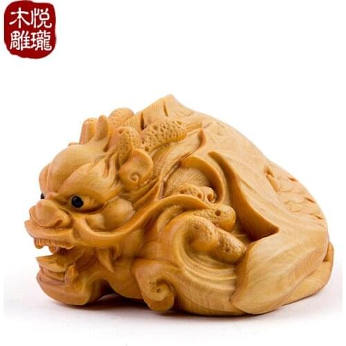 Wood carving faucet fish body wood crafts home desktop decoration gifts car ornaments (A961)