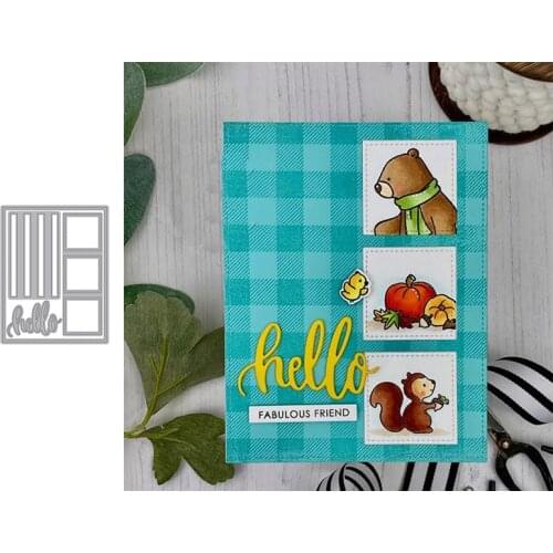 Square Rectangle Frames Metal Cutting Dies for Scrapbooking and Card Making Paper Craft Hello Word&Frames 2020 New die cuts