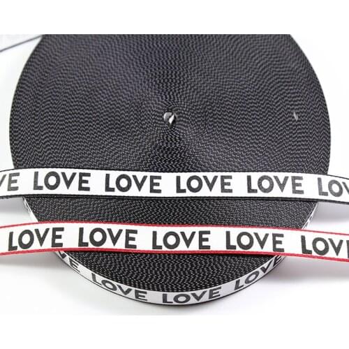 1.5cm LOVE Ribbon English Alphabet Webbing Cloth Pants Decorative Lace Streamer Ribbon Clothing Accessories