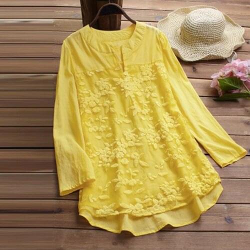 LEWVLIOD Women's Shirts With Embroidery