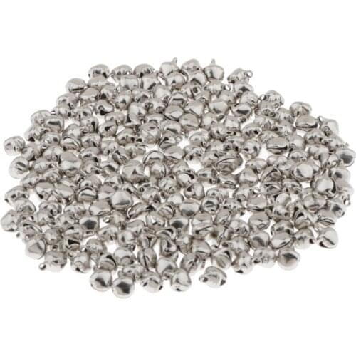 200x Jingle Small Bells Beads Christmas Decoration 8mm Jewelry Making Charms