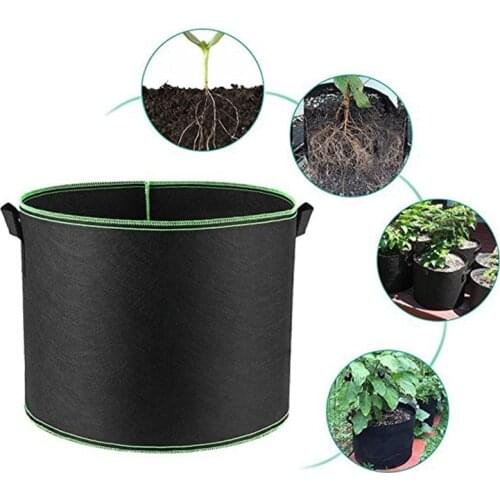 2 Gallon Black Plants Growing Bag Vegetable Flower Aeration Grow Bag Planting Pot Container Garden Planting Grow Bag