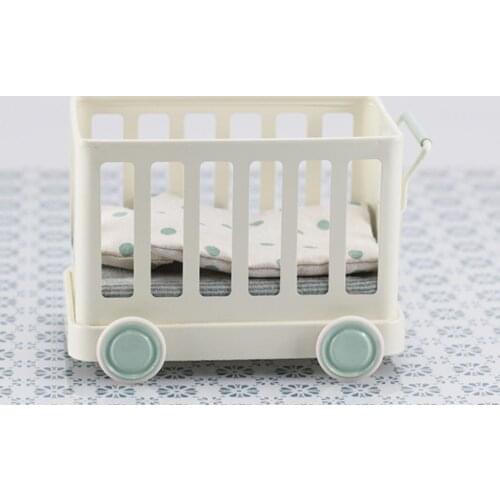 Mini Crib Toy Bed For Big Baby Girls Small Bed For Toy Dolls House Kids Doll Furniture Accessories Children Birthday Present