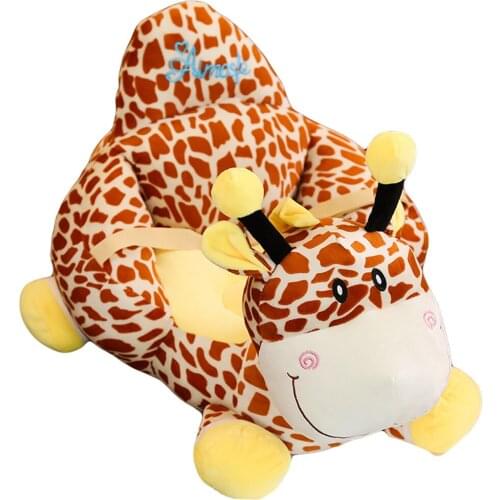 Baby Kids Sofa Cartoon Animal Giraffe Seat Children Bean Bag Chair Puff Skin Toddler Children Infant Soft Plush Comfort Washable