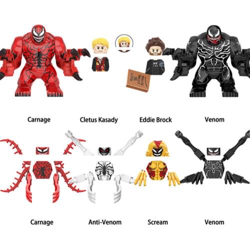 2021 New Marvel Movie Venom Carnage Figures Eddie Brock Kasady Super Hero Building Blocks Figures Bricks Toys Kid Gift