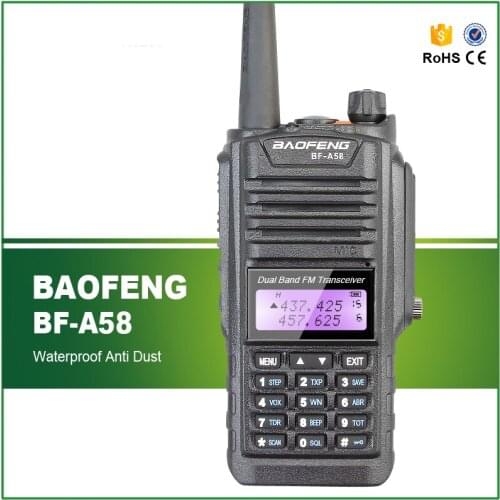 Baofeng Walkie Talkie BF-A58 Dual Display Dual Band IP57 Waterproof Dustproof Handheld Two Way Transceiver Free Headset