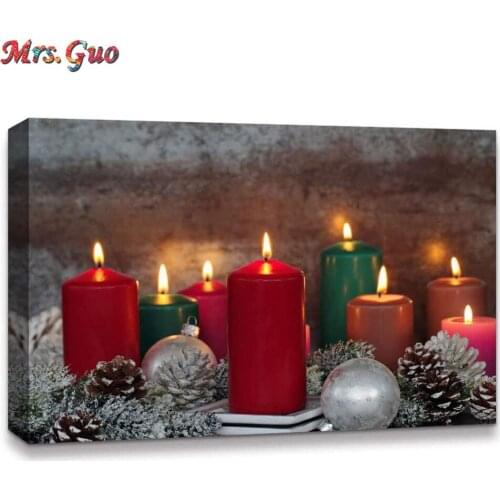 Christmas Candles for Celebration Diamond Painting Cartoon Patterns diamond mosaic Christmas Gift For Kids New Year Diy Painting