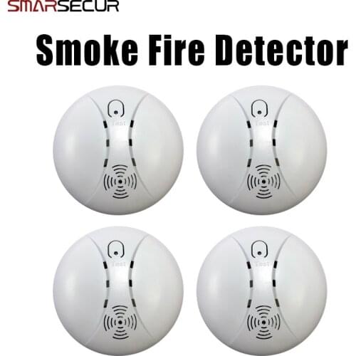 Smarsecur 433mhz Wireless Smoke/Fire Detector for Wireless For Touch Keypad Panel Wifi GSM Home Security Burglar Voice Alarm