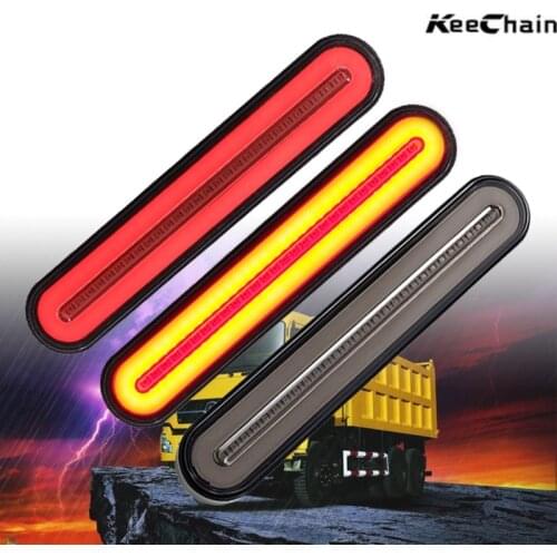 2X 100 LED Stop Flowing Turn Signal Indicator Tail Light 3 in1 Neon Halo Ring Tail Brake Stop Turn Light Waterproof LED