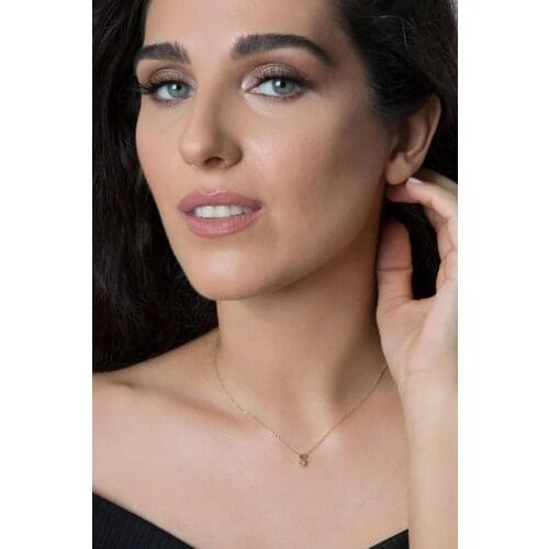 Womens Three-Dimensional S Letter 925 Sterling Silver Necklace