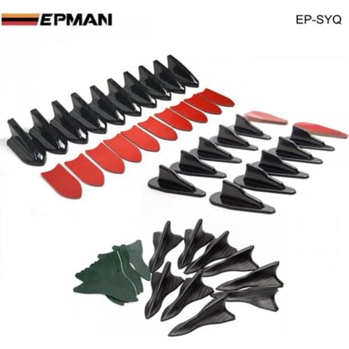 10pcs/lot Air Vortex Generator Diffuser Roof Shark Fins Spoiler Wing Carbon Pattern EP-SYQ-AF
