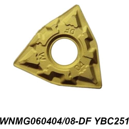 100% Original WNMG 060404 060408 WNMG060404-DF WNMG060408-DF YBC251 Cutting Tool Special For Steel Processing Carbide Inserts