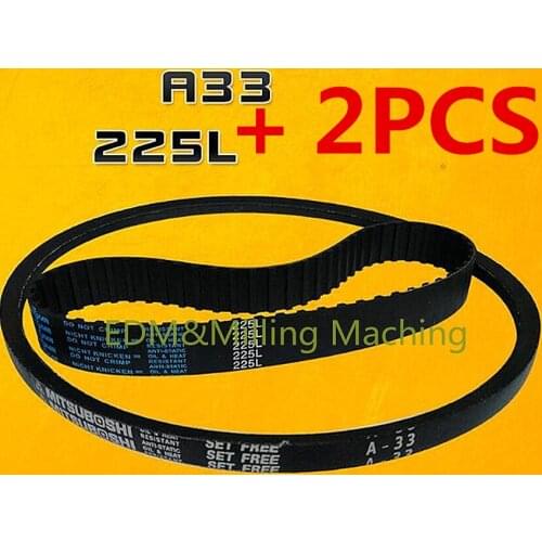 2PCS CNC Milling Machine Motor A33 Pulley Variable Speed Timing Belt Triangle Drive + 225L Toothed Belt For Bridgeport Mill Tool